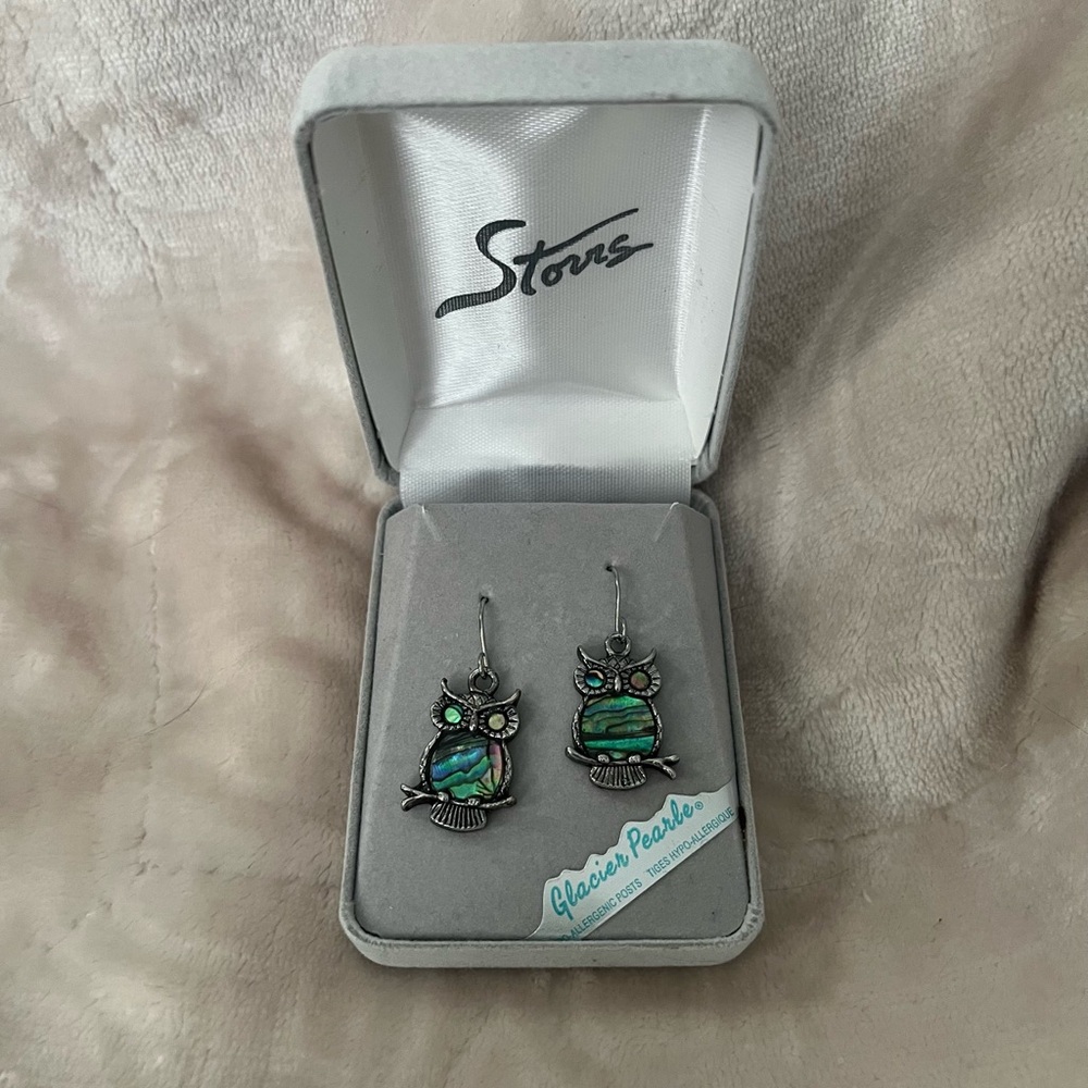 Silver Owl Earrings